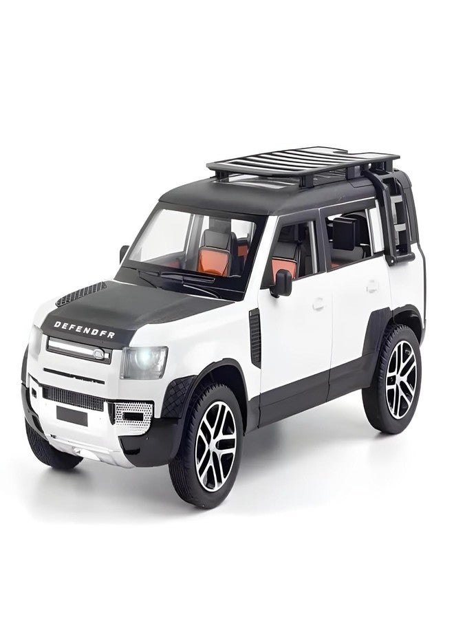 Spindoo 1:24 Die-Cast Land Rover Defender SUV Model Car - Pull Back Toy Car with Sound & Light | Unbreakable Alloy Metal Vehicle for Kids 3+ | Collector’s Model (Random Color) - Image 1